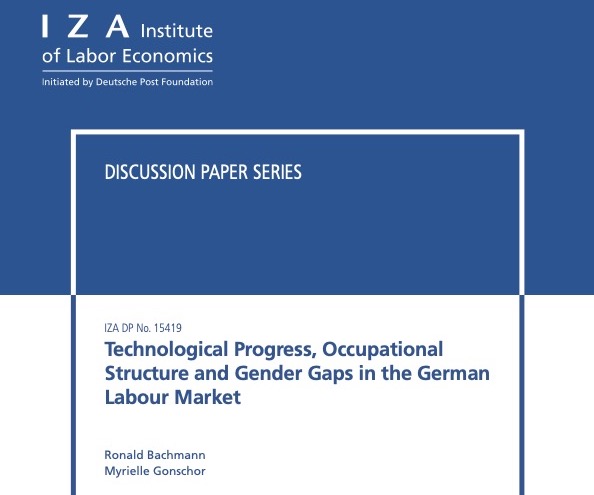 BACHMANN AND GONSCHOR’S PAPER PUBLISHED IN IZA INSTITUTE DISCUSSION PAPER SERIES